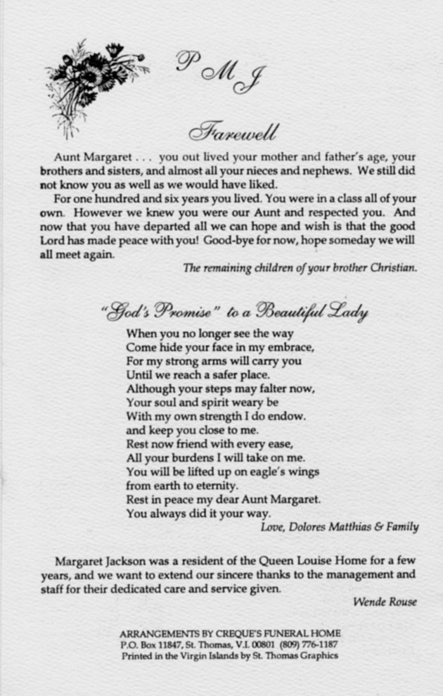 Funeral Booklet for Peggy Margaret Roberts Jackson - Page 5