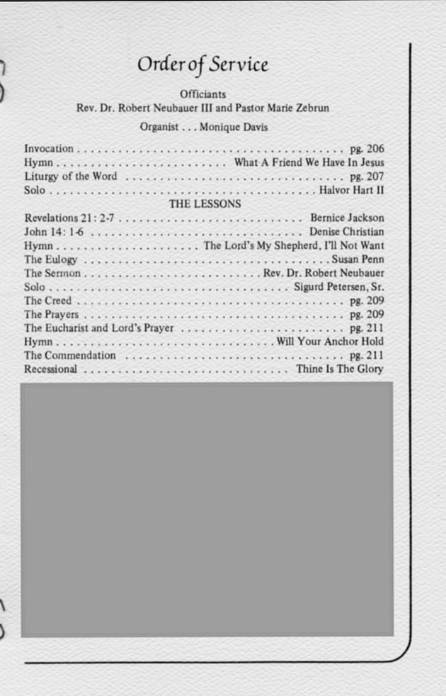 Funeral Booklet for Wilbur Victor Jackson, Sr. - Page 5