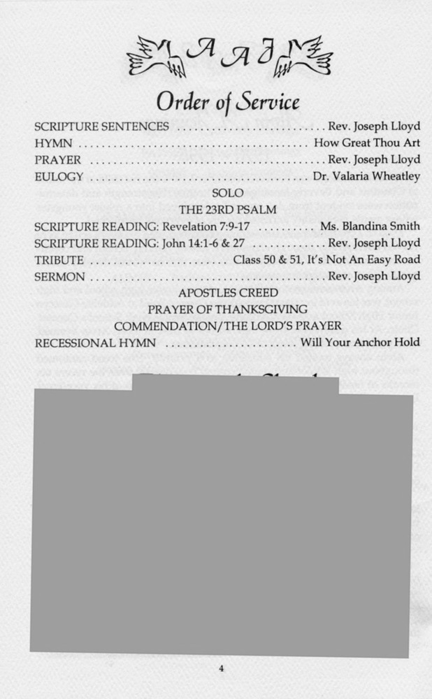 Funeral Booklet for Alvin A. Jennings - Page 4