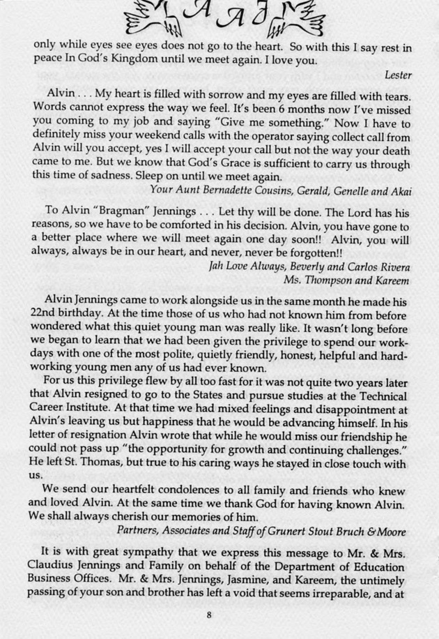 Funeral Booklet for Alvin A. Jennings - Page 7