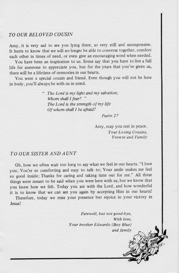 Funeral Booklet for Amy Adelita Joseph - Page 3