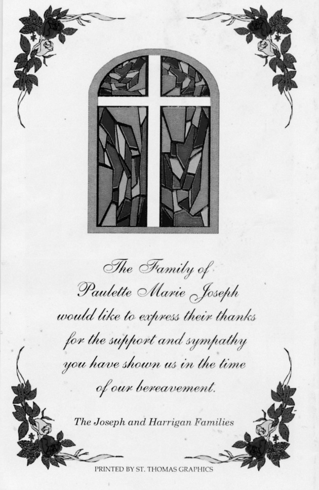 Funeral Booklet for Paulette Marie Joseph - Page 15