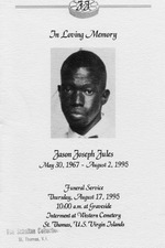 Funeral Booklet for Jason Joseph Jules