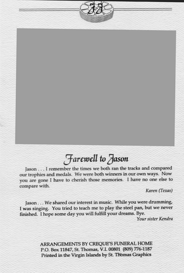 Funeral Booklet for Jason Joseph Jules - Page 4