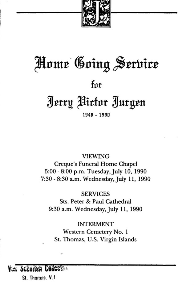 Funeral Booklet for Jerry Victory Jurgen - Main 1