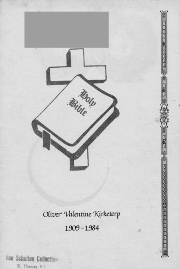 Funeral Booklet for Oliver Valentine Kirketerp - Page 1