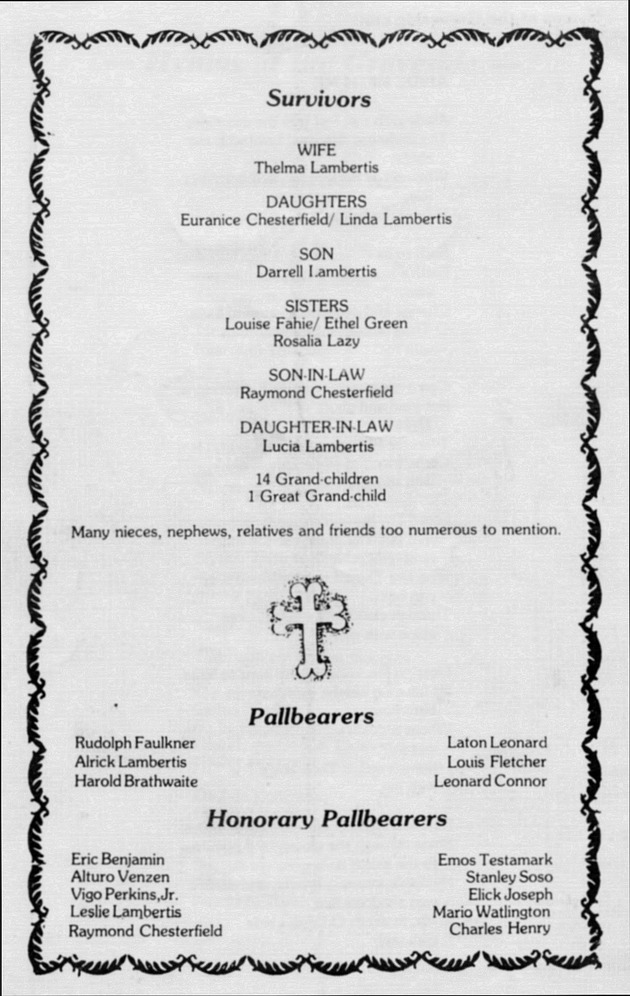 Funeral Booklet for Alfred Lambertis, Jr. - Page 4