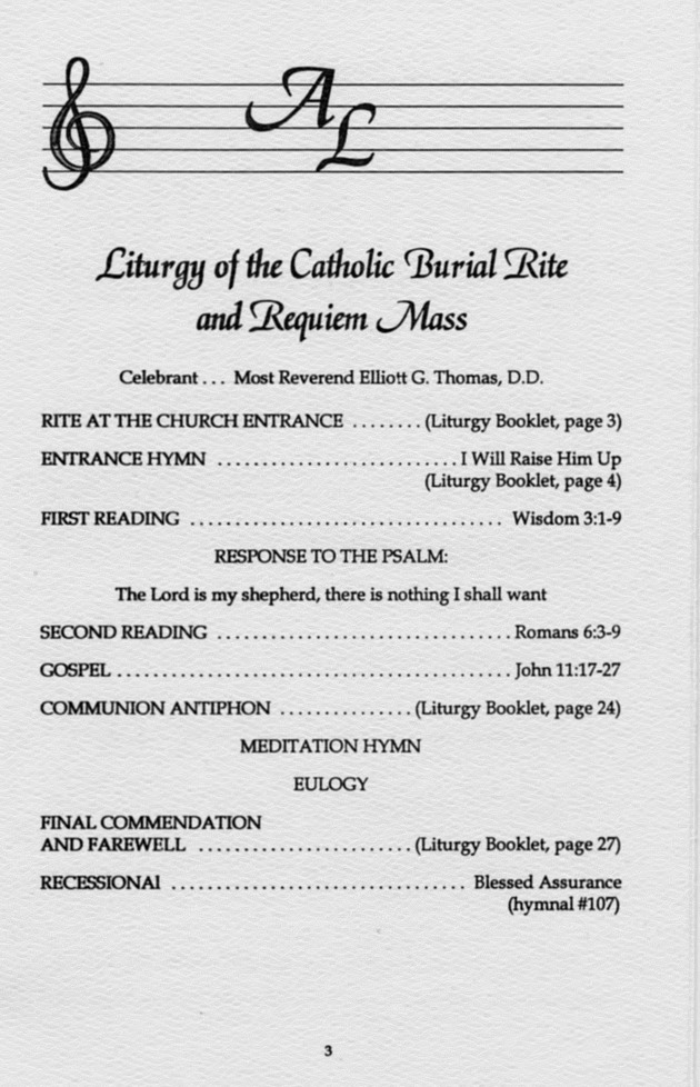 Funeral Booklet for Alfred Lanclos - Page 3