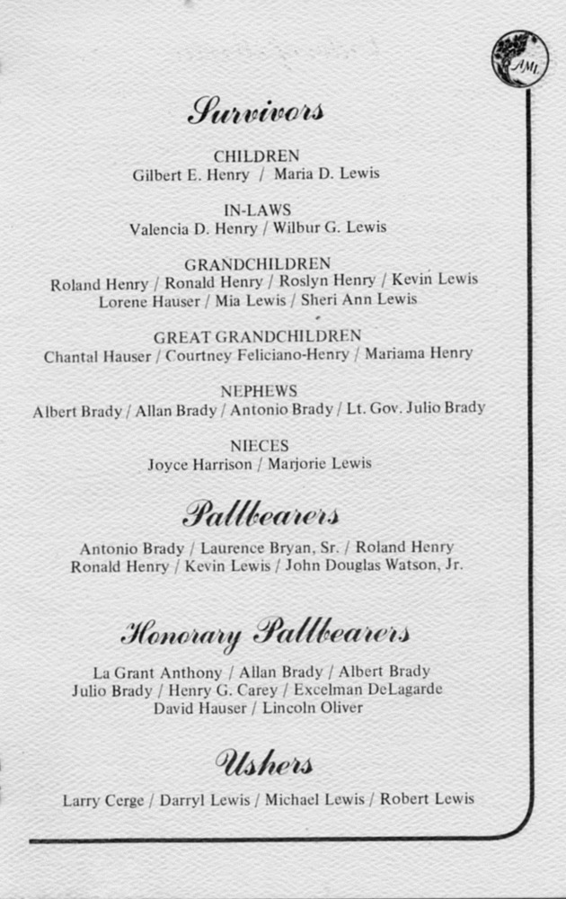 Funeral Booklet for Asilia Mary Lanclos - Page 6