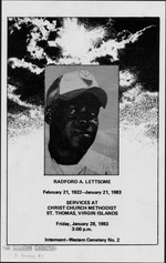 Funeral Booklet for Radford A. Lettsome