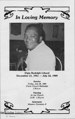 Funeral Booklet for Elgin Rudolph Liburd