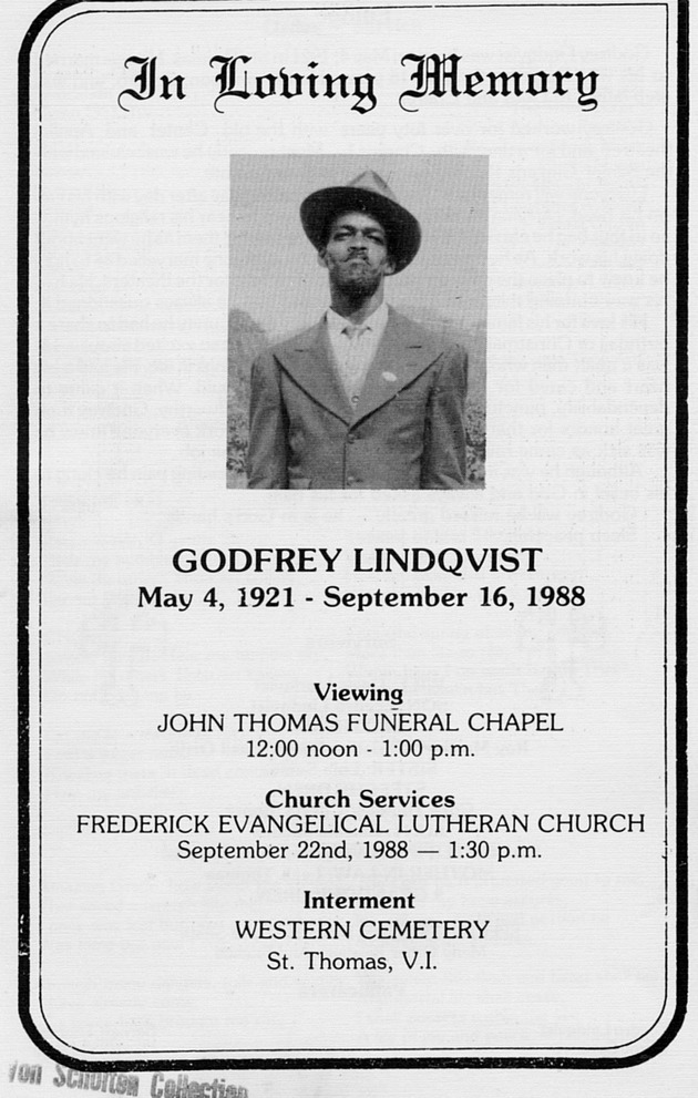 Funeral Booklet for Godfrey Lindqvist - Page 1