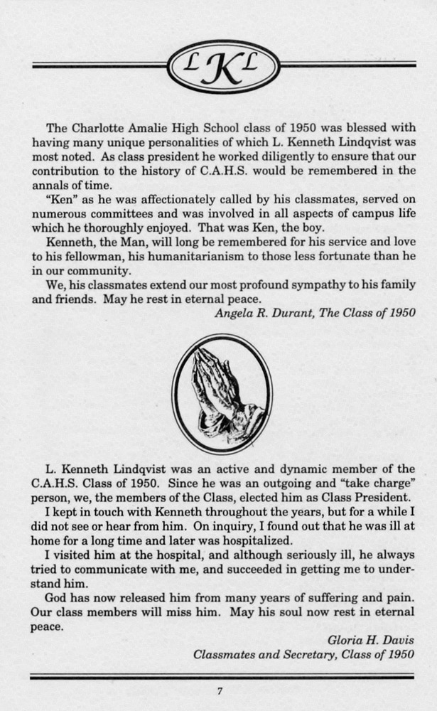 Funeral Booklet for Louis Kenneth Lindqvist - Page 6