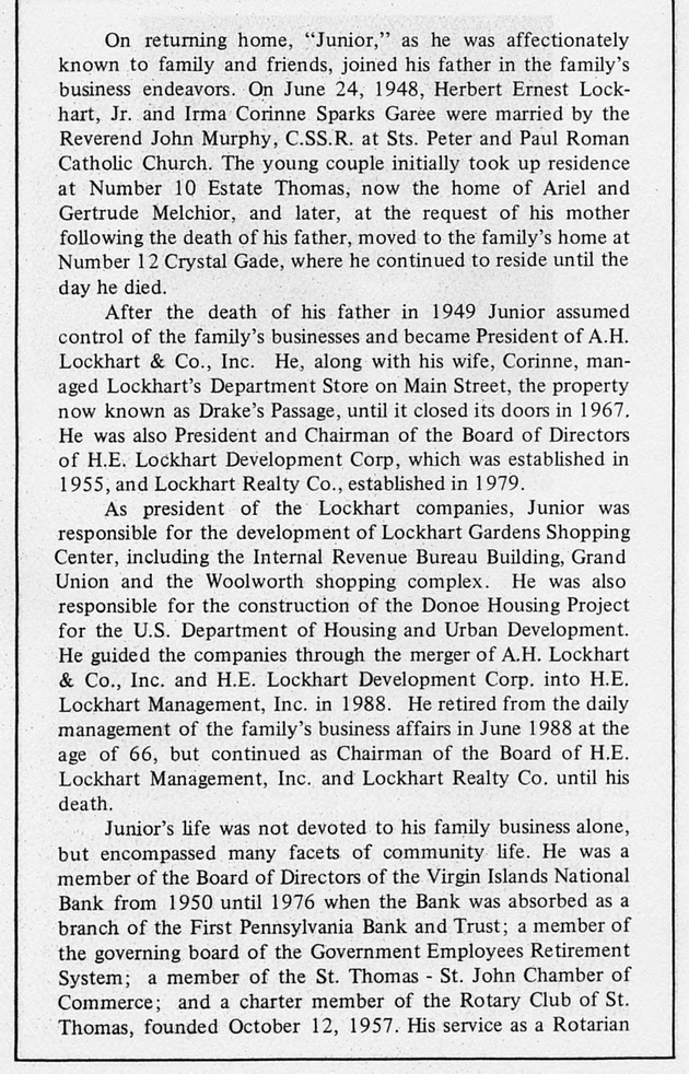 Funeral Booklet for Herbert E. Lockhart - Page 4