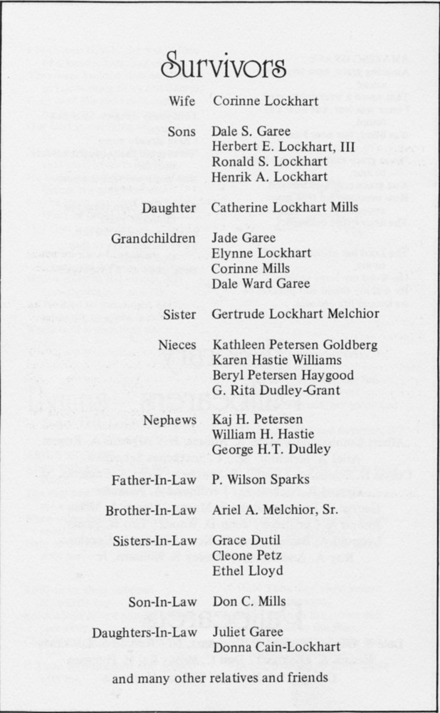 Funeral Booklet for Herbert E. Lockhart - Page 11