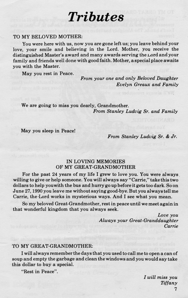 Funeral Booklet for Evanna Ludvig - Page 5