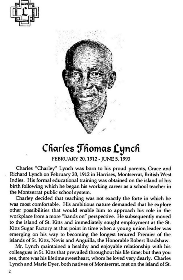 Funeral Booklet for Charles Thomas Lynch - Page 2