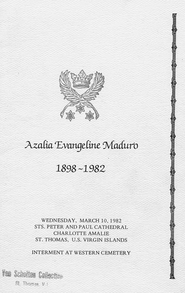 Funeral Booklet for Azalia Evangeline Maduro - Page 1