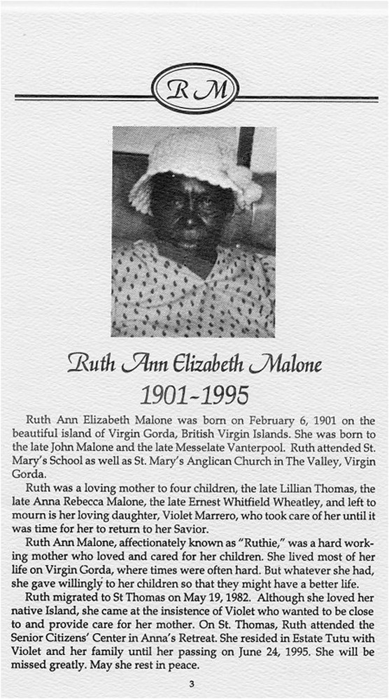 Funeral Booklet for Ruth Ann Elizabeth Malone - Page 3