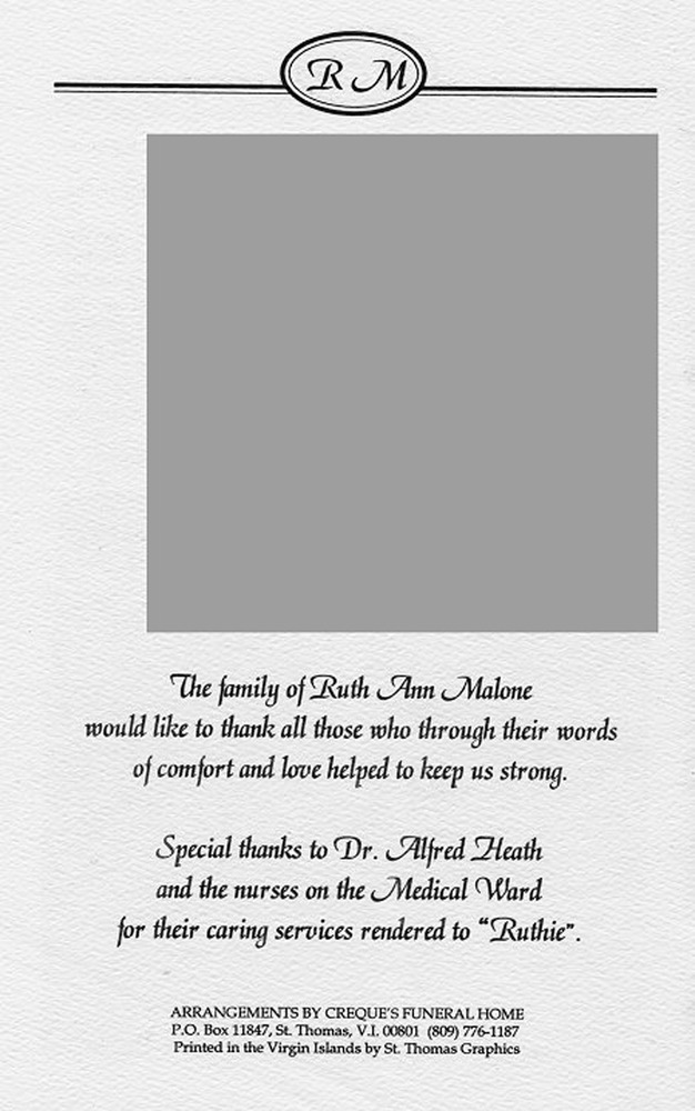 Funeral Booklet for Ruth Ann Elizabeth Malone - Page 10