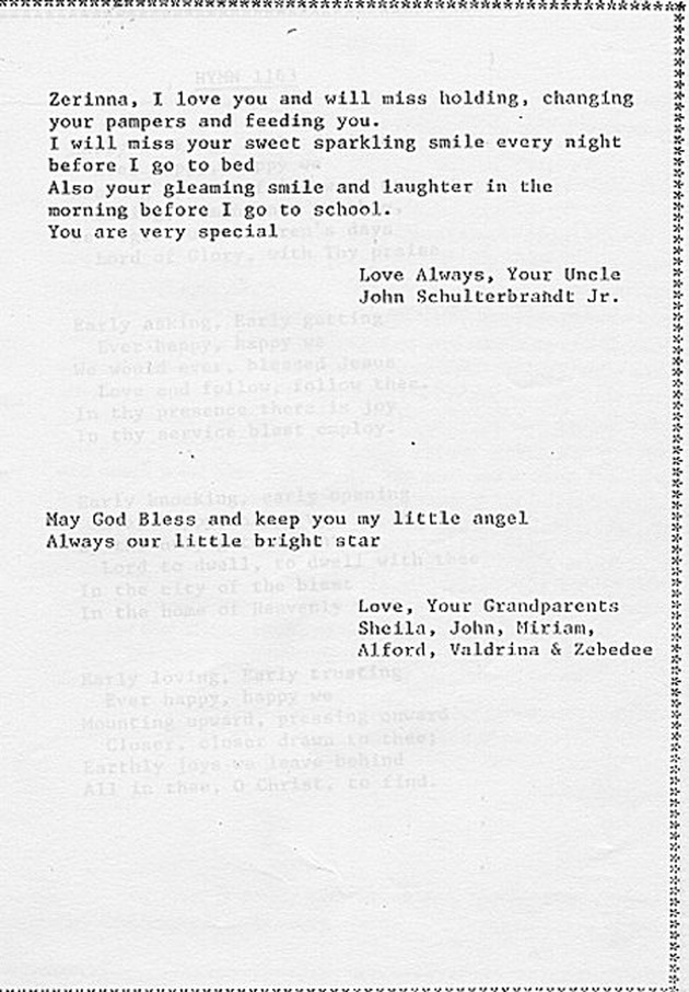 Funeral Booklet for Zerinna Shellis Callwood Martin - Page 4