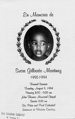 Funeral Booklet for Sucre Gilberto Martinez