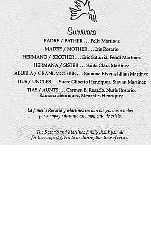 Funeral Booklet for Sucre Gilberto Martinez - Page 4