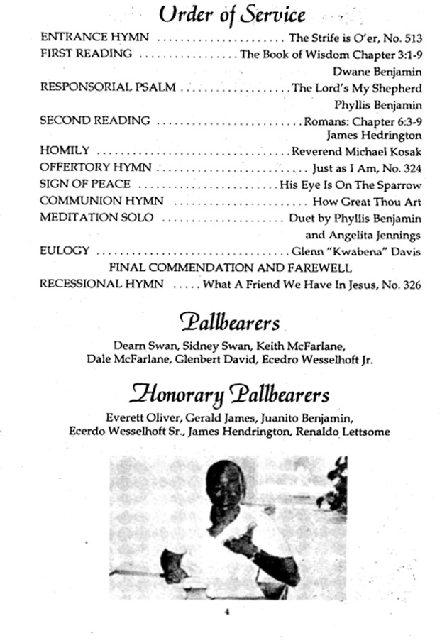 Funeral Booklet for Bernard A. McFarlane, Jr. - Page 4