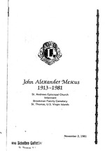 Funeral Booklet for John Mescus