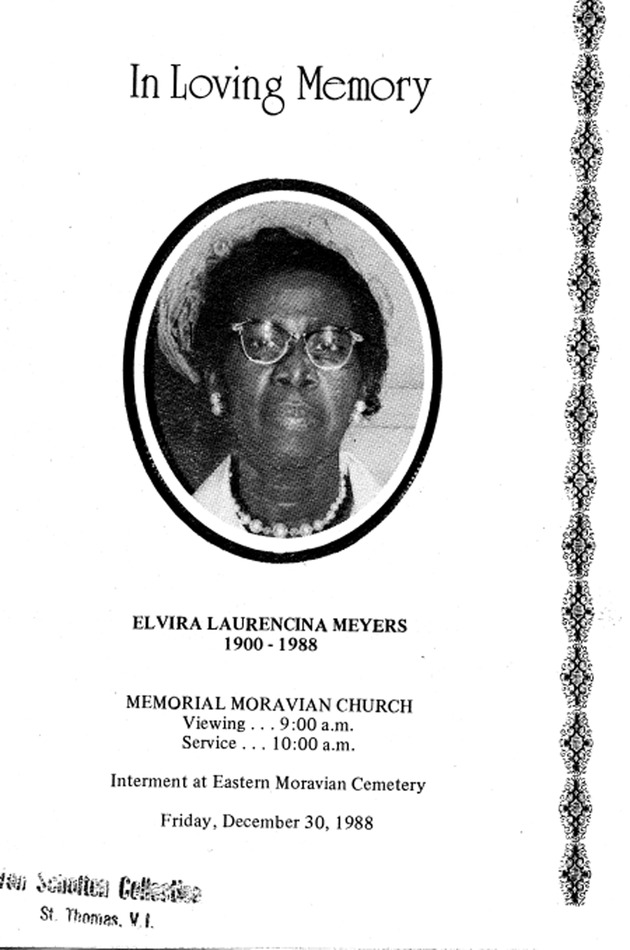 Funeral Booklet for Elvira L. Meyers - Page 1