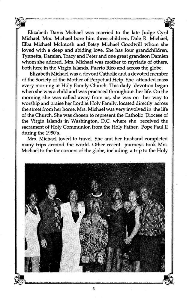 Funeral Booklet for Elizabeth D. Michael - Page 3