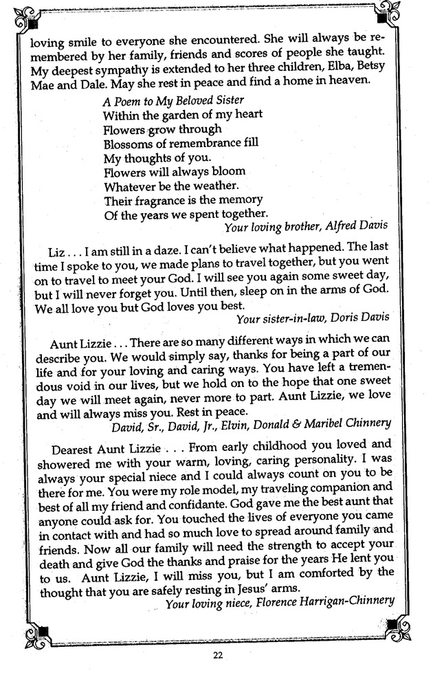 Funeral Booklet for Elizabeth D. Michael - Page 23