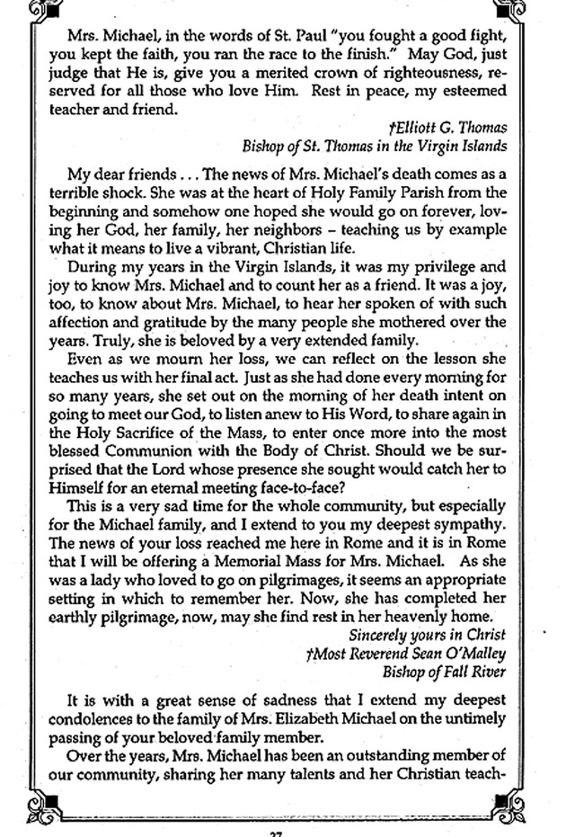 Funeral Booklet for Elizabeth D. Michael - Page 31