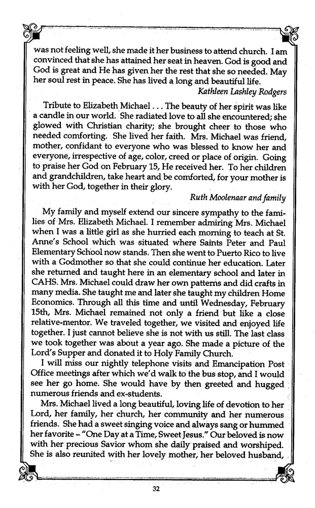 Funeral Booklet for Elizabeth D. Michael - Page 38