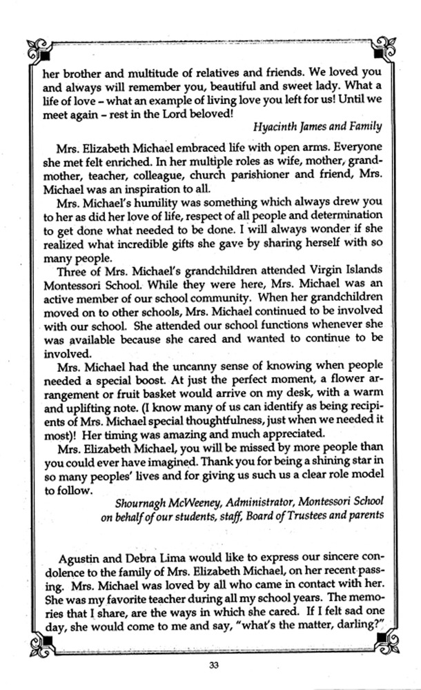 Funeral Booklet for Elizabeth D. Michael - Page 40