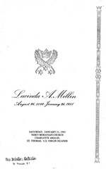 Funeral Booklet for Lucinda A. Millin