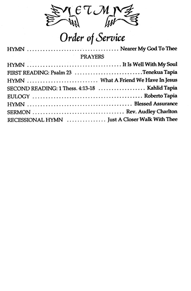 Funeral Booklet for Emilio Tapia Mojica - Page 4