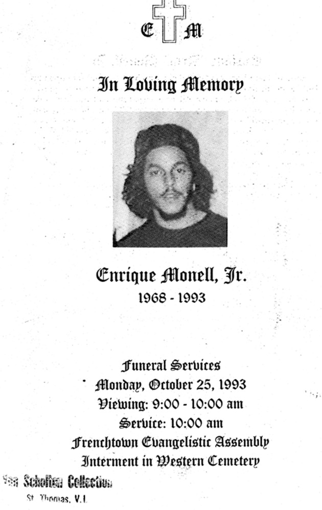 Funeral Booklet for Enrique Jr. Monell, Jr. - Page 1