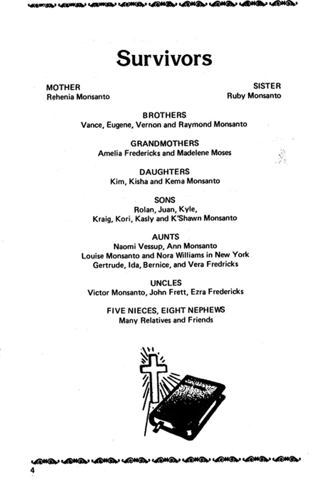 Funeral Booklet for Errol Ken Monsanto - Page 4