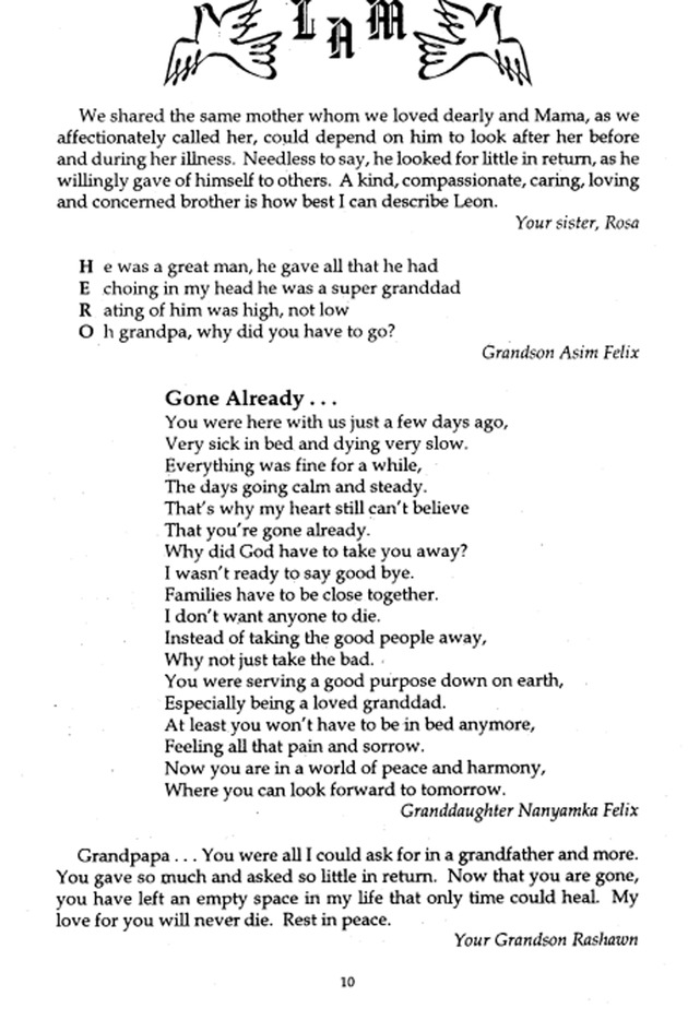 Funeral Booklet for Leon Alfred Monsanto, Sr. - Page 7