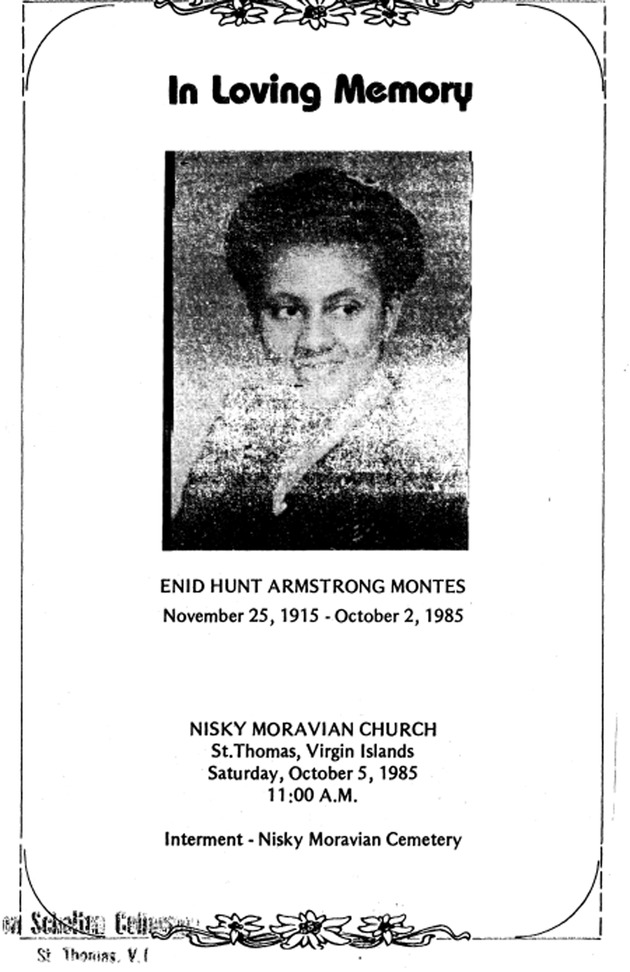 Funeral Booklet for Enid H. A. Montes - Page 1