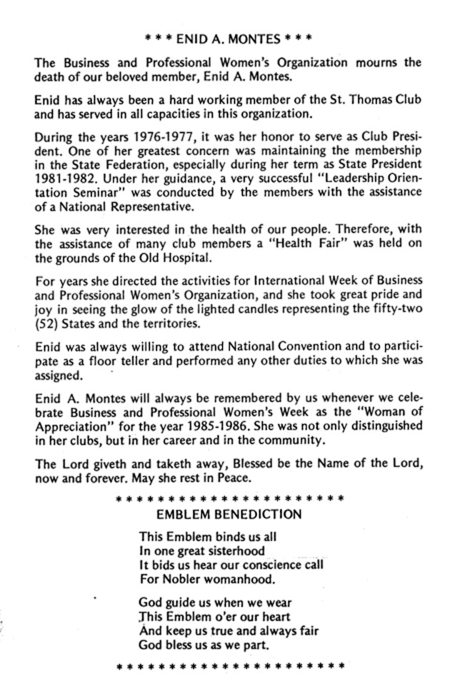 Funeral Booklet for Enid H. A. Montes - Page 5