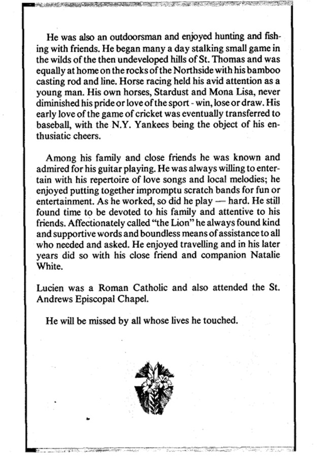 Funeral Booklet for Lucien A. Moolenaar, Sr. - Page 9