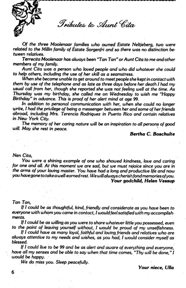 Funeral Booklet for Terrecita Moolenaar - Page 6