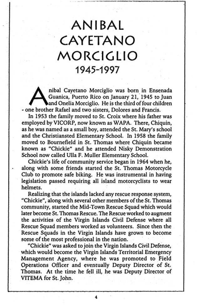 Funeral Booklet for Anibal C. Morciglio - Page 4