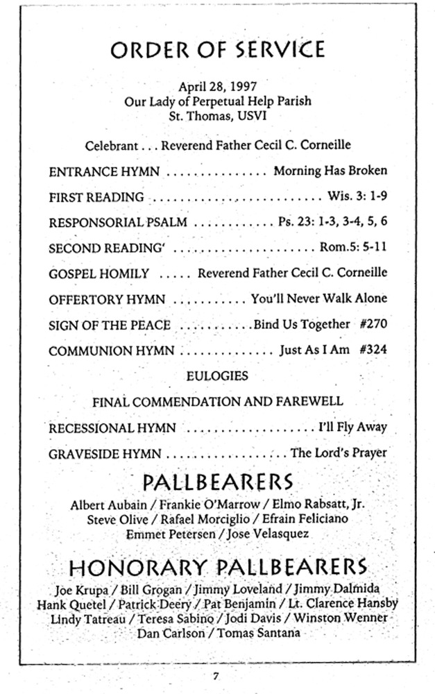 Funeral Booklet for Anibal C. Morciglio - Page 7