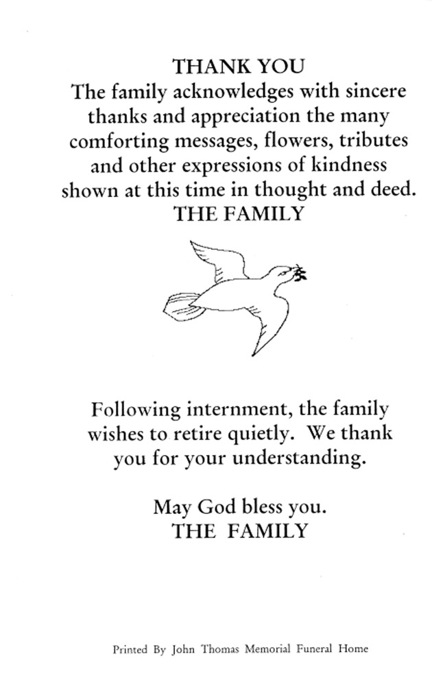 Funeral Booklet for Magdalane M. Moses - Page 6