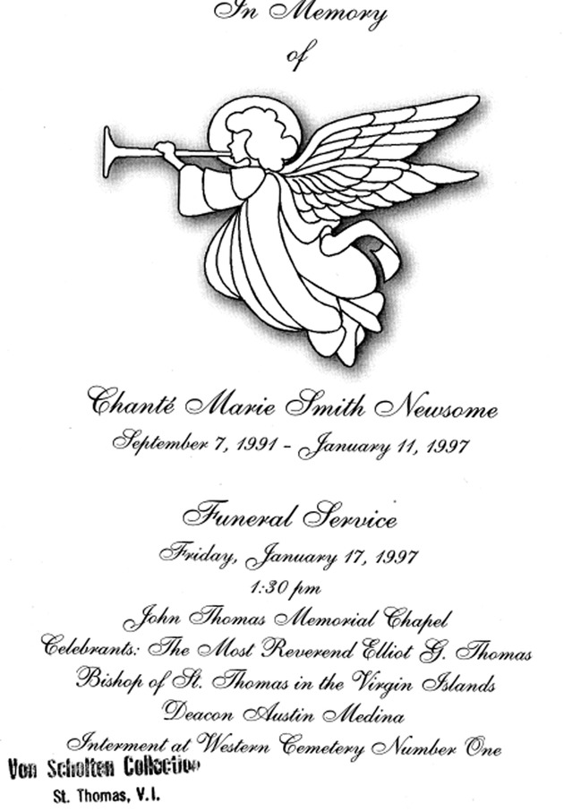 Funeral Booklet for Chante M. Newsome - Page 1