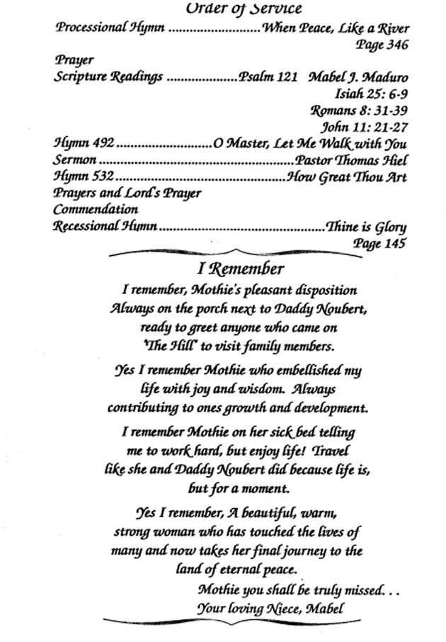 Funeral Booklet for Gladys I. Newton - Page 3