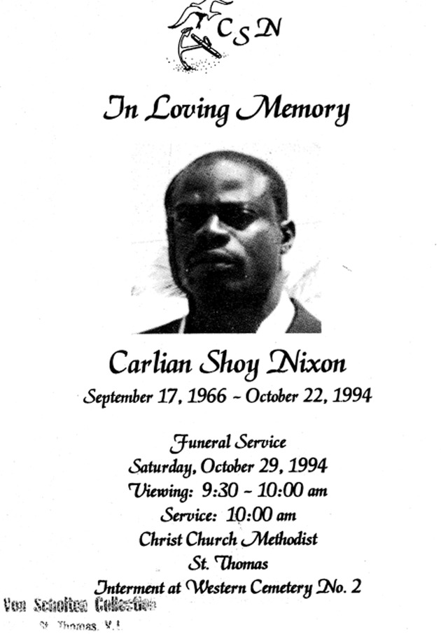 Funeral Booklet for Carlian S. Nixon - Page 1